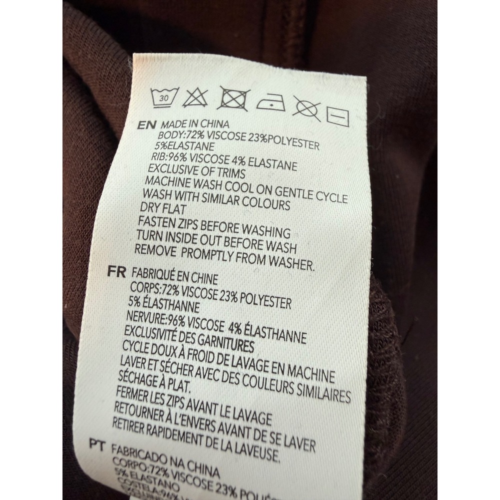 Varley Gabriella DoubleSoft Crewneck Sweatshirt Chocolate Brown XS Cozy - Picture 11 of 11